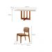 Conjunto de Mesa de Jantar Retangular com Tampo de Vidro Off White Talia e 4 Cadeiras Prada Linho Palha e Imbuia