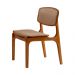 Conjunto de Mesa de Jantar Retangular com Tampo de Vidro Off White Talia e 4 Cadeiras Prada Linho Palha e Imbuia