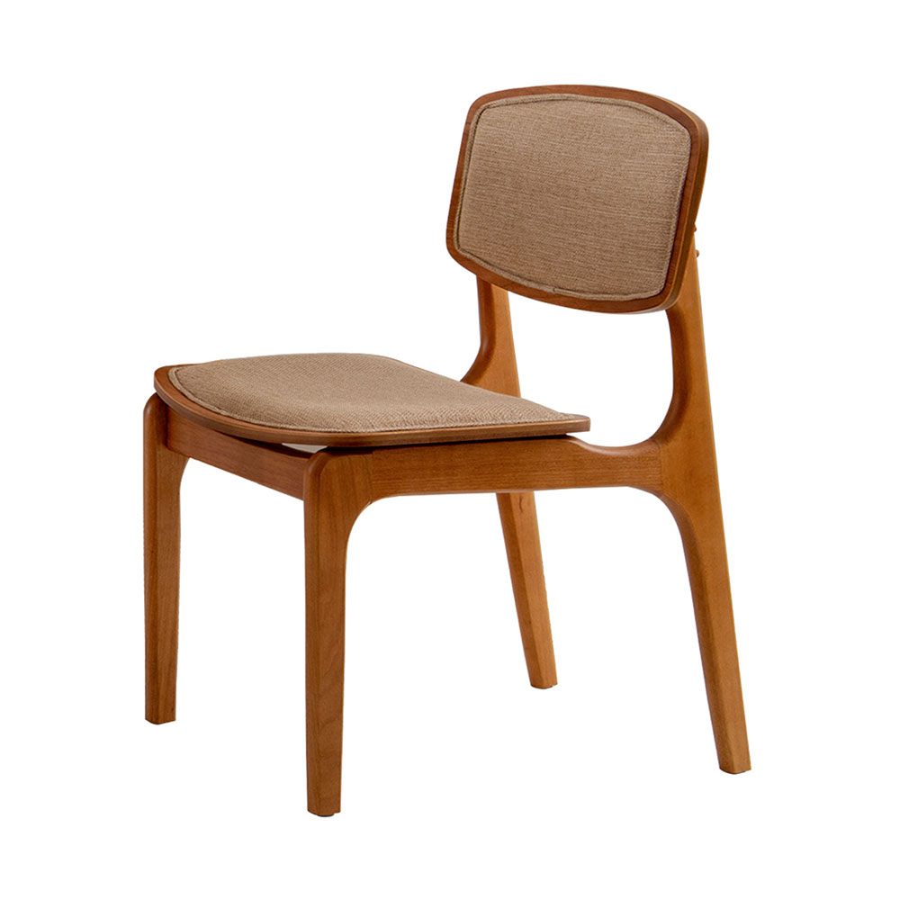 Conjunto de Mesa de Jantar Retangular com Tampo de Vidro Off White Talia e 4 Cadeiras Prada Linho Palha e Imbuia