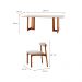 Conjunto de Mesa de Jantar Retangular com Tampo de Vidro Off White Talia e 6 Cadeiras Italia Linho Bege e Imbuia