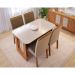 Conjunto de Mesa de Jantar Retangular com Tampo de Vidro Off White Valentina e 4 Cadeiras Fernanda Suede Joli e Cinamomo