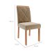 Conjunto de Mesa de Jantar Retangular com Tampo de Vidro Off White Valentina e 4 Cadeiras Fernanda Suede Joli e Cinamomo