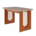 Conjunto de Mesa de Jantar Retangular com Tampo de Vidro Off White Valentina e 4 Cadeiras Fernanda Suede Joli e Cinamomo