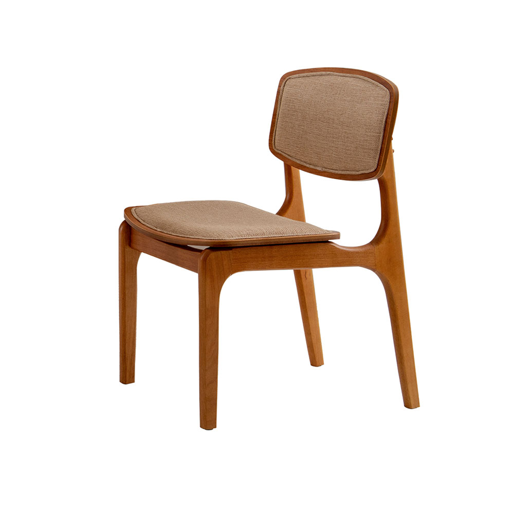 Conjunto de Mesa de Jantar Retangular com Tampo de Vidro Off White e 4 Cadeiras Prada Linho Palha e Imbuia