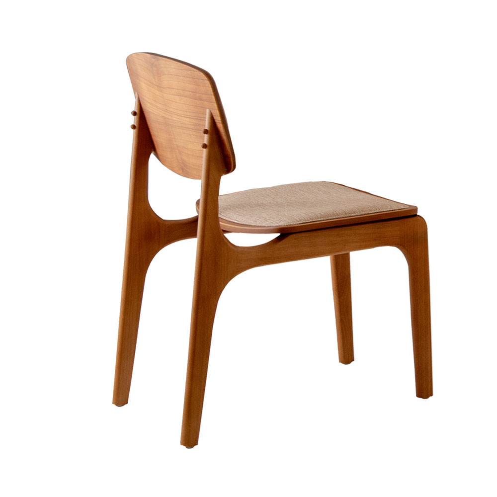 Conjunto de Mesa de Jantar Retangular com Tampo de Vidro Off White e 4 Cadeiras Prada Linho Palha e Imbuia
