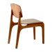 Conjunto de Mesa de Jantar Retangular com Tampo de Vidro Off White e 4 Cadeiras Prada Linho Turim e Imbuia