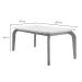 Conjunto de Mesa de Jantar Retangular com Tampo de Vidro Off White e 6 Cadeiras Turquesa Veludo Marrom e Imbuia