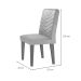Conjunto de Mesa de Jantar Retangular com Tampo de Vidro Off White e 6 Cadeiras Turquesa Veludo Marrom e Imbuia