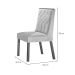 Conjunto de Mesa de Jantar Retangular com Tampo de Vidro Off White e 6 Cadeiras Varsóvia Veludo Pérola e Imbuia