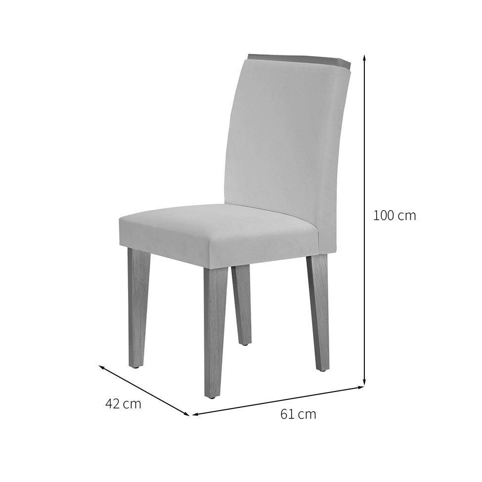 Conjunto de Mesa de Jantar Retangular com Tampo de Vidro Turquesa e 6 Cadeiras Luanda Veludo Grafite e Imbuia