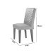 Conjunto de Mesa de Jantar Retangular com Tampo de Vidro e 6 Cadeiras Turquesa Veludo Grafite e Imbuia