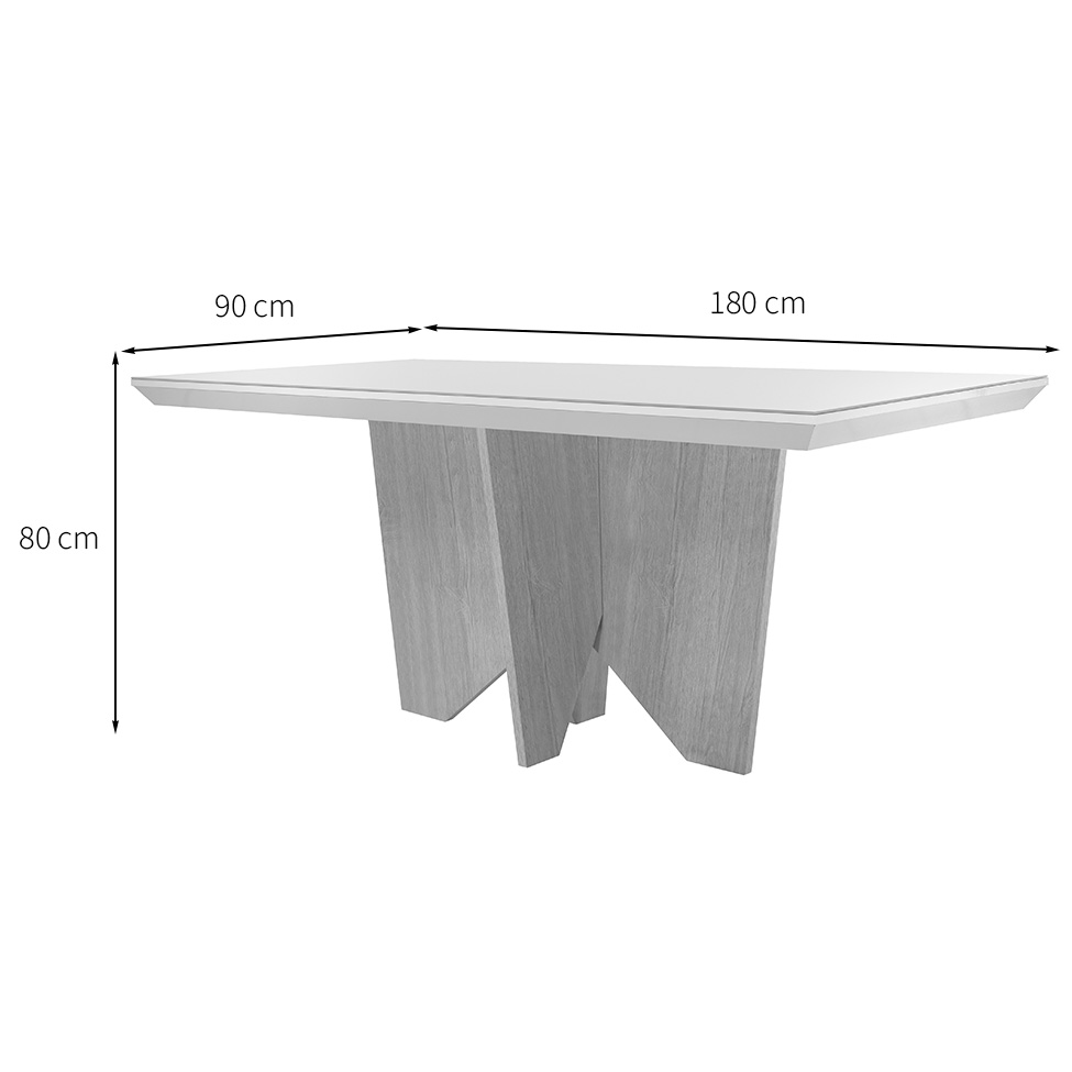 Conjunto de Mesa de Jantar Retangular com Tampo de Vidro e 6 Cadeiras Varsóvia Veludo Grafite e Imbuia