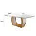 Conjunto de Mesa de Jantar com 6 Cadeiras Estofadas Maia Animalle Off White e Chocolate
