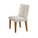 Conjunto de Mesa de Jantar com 6 Cadeiras Estofadas Maia I Veludo Off White e Creme