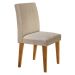 Conjunto de Mesa de Jantar com Tampo Off White Imperatriz e 6 Cadeiras Grécia Linho Bege e Imbuia