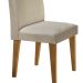 Conjunto de Mesa de Jantar com Tampo Off White Luna e 4 Cadeiras Grécia Linho Bege e Imbuia