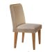 Conjunto de Mesa de Jantar com Tampo Off White Luna e 6 Cadeiras Lunara Linho Bege e Imbuia