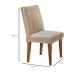 Conjunto de Mesa de Jantar com Tampo Off White e 6 Cadeiras Maia Linho Bege e Imbuia