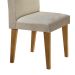 Conjunto de Mesa de Jantar com Tampo de Vidro Luna e 6 Cadeiras Grécia Linho Bege e Imbuia