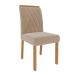 Conjunto de Mesa de Jantar com Tampo de Vidro Off White Adele e 4 Cadeiras Juliana Suede Nude Madeira