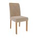 Conjunto de Mesa de Jantar com Tampo de Vidro Off White Ana e 6 Cadeiras Fernanda Suede Nude e Nature