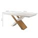 Conjunto de Mesa de Jantar com Tampo de Vidro e 6 Cadeiras Alvorada Linho Bege e Imbuia