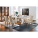 Conjunto de Mesa de Jantar com Tampo de Vidro e 6 Cadeiras Maia Suede Amassado Chocolate e Imbuia