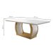 Conjunto de Mesa de Jantar com Tampo de Vidro e 6 Cadeiras Maia Suede Amassado Chocolate e Imbuia