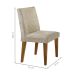 Conjunto de Mesa de Jantar com Tampo de Vidro e 6 Cadeiras Maia Suede Amassado Chocolate e Imbuia