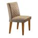 Conjunto de Mesa de Jantar com Tampo de Vidro e 6 Cadeiras Maia Suede Chocolate e Imbuia