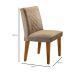 Conjunto de Mesa de Jantar com Tampo de Vidro e 6 Cadeiras Maia Suede Chocolate e Imbuia