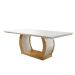 Conjunto de Mesa de Jantar com Tampo de Vidro e 6 Cadeiras Maia Suede Chocolate e Imbuia