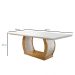 Conjunto de Mesa de Jantar com Tampo de Vidro e 6 Cadeiras Maia Suede Chocolate e Imbuia