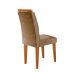 Conjunto de Mesa de Jantar com Vidro e  6 Cadeiras Imperatriz Suede Off White e Chocolate