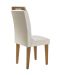 Conjunto de Mesa de Jantar com Vidro e  6 Cadeiras Imperatriz Veludo Creme e Off White