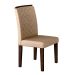Conjunto de Mesa de Jantar com Vidro e 6 Cadeiras Maia I Linho Castor e Cinza