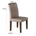 Conjunto de Mesa de Jantar com Vidro e 6 Cadeiras Maia I Suede Amassado Castor e Chocolate