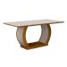 Conjunto de Mesa de Jantar com Vidro e 6 Cadeiras Maia I Suede Animalle Imbuia e Chocolate