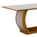 Conjunto de Mesa de Jantar com Vidro e 6 Cadeiras Maia I Suede Animalle Imbuia e Chocolate