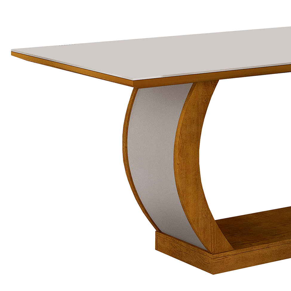Conjunto de Mesa de Jantar com Vidro e 6 Cadeiras Maia I Suede Animalle Imbuia e Chocolate
