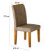 Conjunto de Mesa de Jantar com Vidro e 6 Cadeiras Maia I Suede Animalle Imbuia e Chocolate