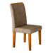 Conjunto de Mesa de Jantar com Vidro e 6 Cadeiras Maia I Suede Animalle Imbuia e Chocolate