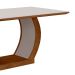 Conjunto de Mesa de Jantar com Vidro e 6 Cadeiras Maia I Veludo Imbuia e Creme