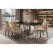 Conjunto de Mesa de Jantar com Vidro e 6 Cadeiras Maia II Suede Animalle Castor e Chocolate