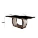 Conjunto de Mesa de Jantar com Vidro e 6 Cadeiras Maia II Suede Animalle Castor e Chocolate