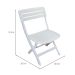 Conjunto de Mesa de Plástico Redonda Desmontável Telma com 4 Cadeiras Dobrável Diamantina Branco