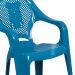 Conjunto de Mesa de Plástico com 2 Cadeiras Infantil Happy Azul