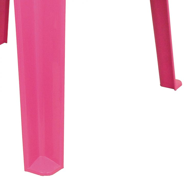 Conjunto de Mesa de Plástico com 4 Cadeiras Infantil Happy Rosa