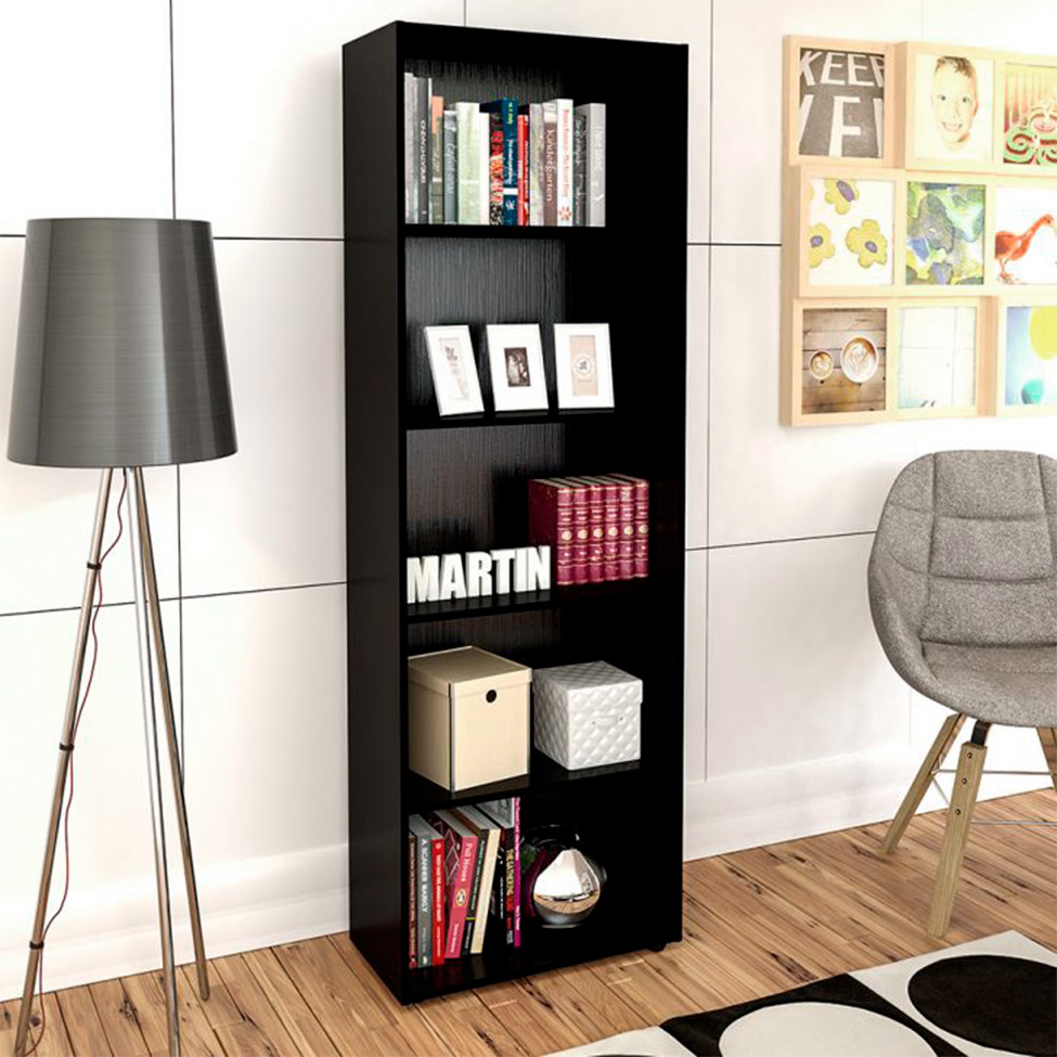 Conjunto de Mesa para Computador Cem com Estante Multy Pinho e Preto