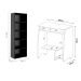 Conjunto de Mesa para Computador Pixel com Estante Multy Pinho e Preto